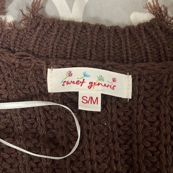 Size small/medium Sweet Generis chocolate colored cardigan - Picture 3 of 5